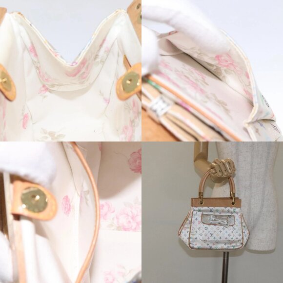 LOUIS VUITTON Monogram Multicolor Abelia Bag Satin White M92936 LV Auth sw895V - Picture 15 of 16